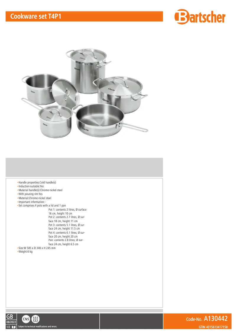 Image de la première page du manuel de l'appareil A130442