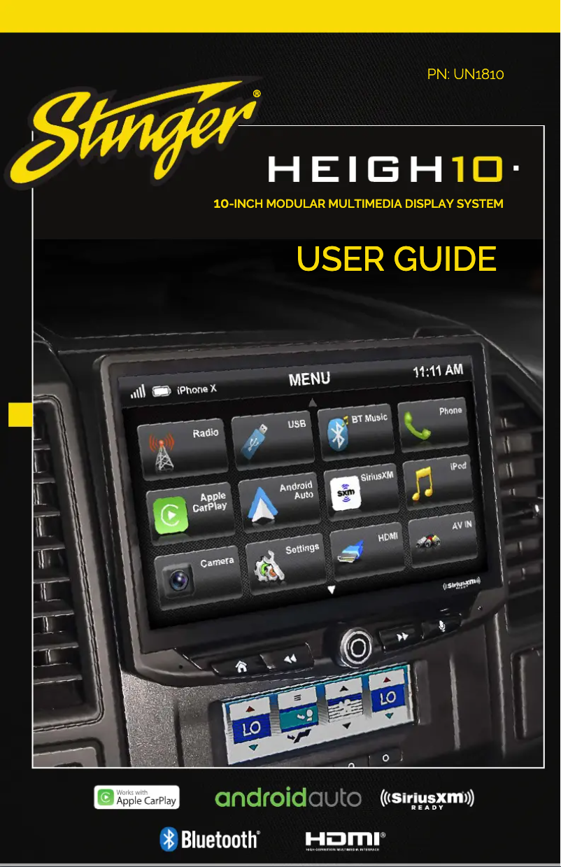 Page 1 de la notice Manuel utilisateur Stinger RB10TAC16B