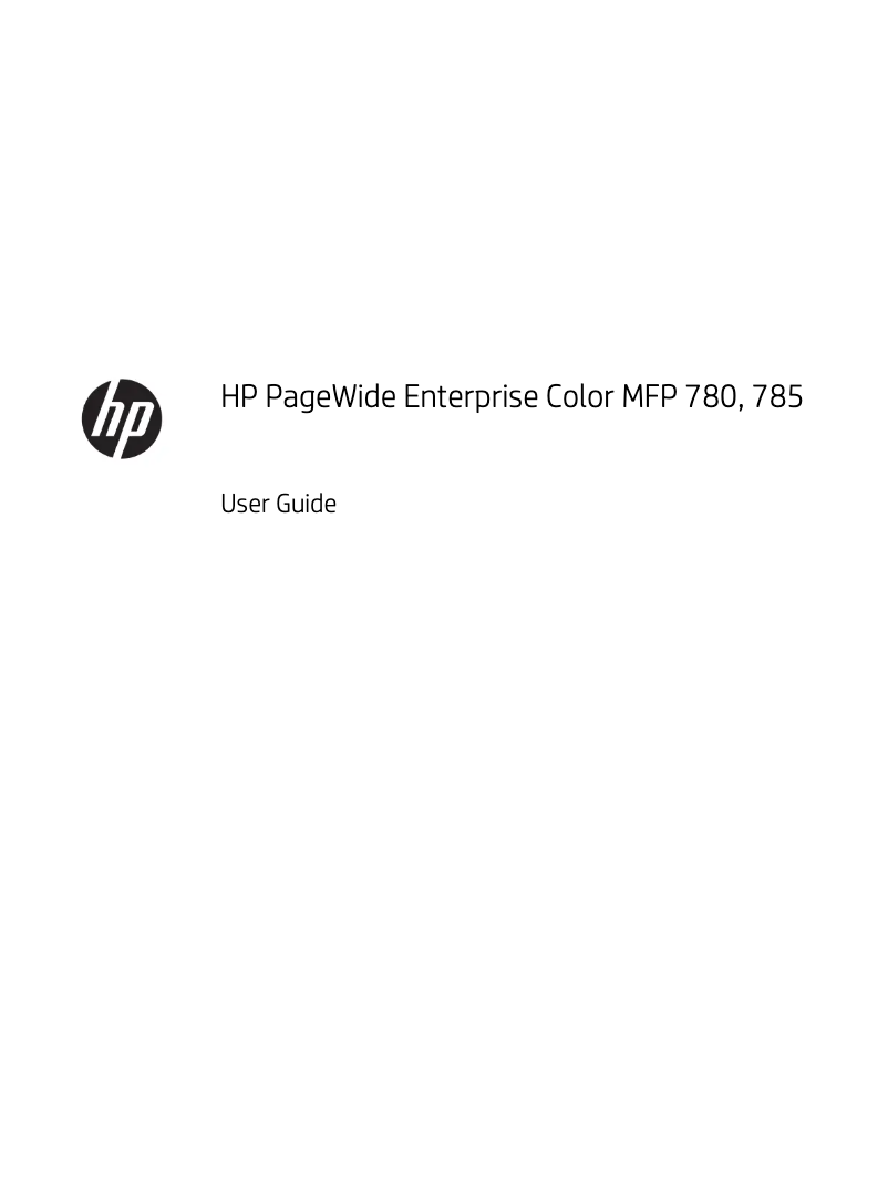 Page 1 de la notice Manuel utilisateur HP PageWide Enterprise 785f