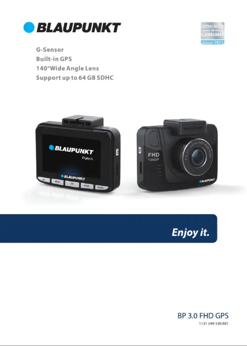 Imagen de la primera página del manual del dispositivo BP 3.0 FHD GPS