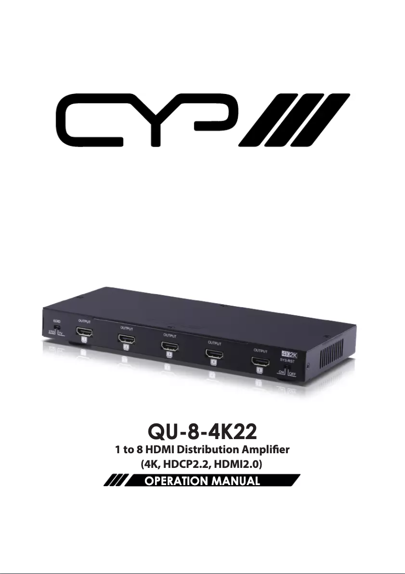 Image de la première page du manuel de l'appareil QU-8-4K-22