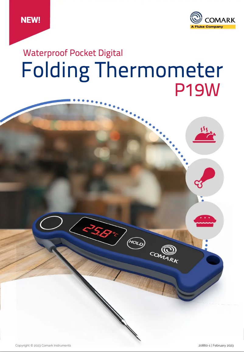 Page 1 de la notice Fiche technique Comark P19W