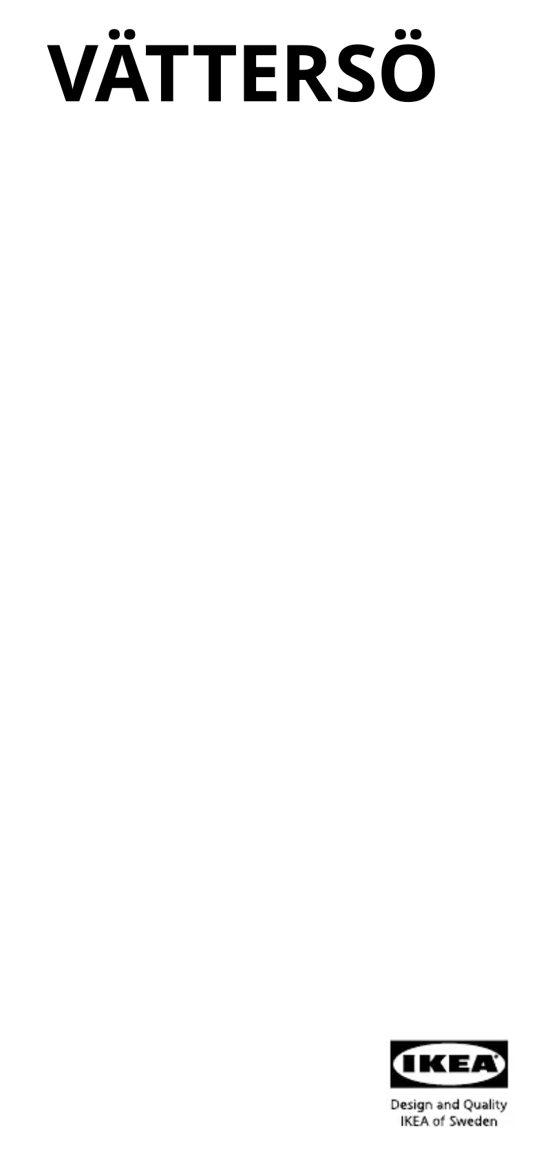 Página 1 del manual Manual de usuario Ikea VÄTTERSÖ 405.629.08