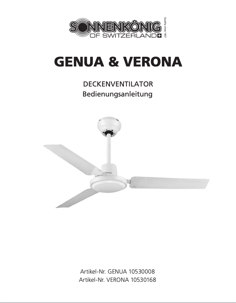 Image de la première page du manuel de l'appareil Verona