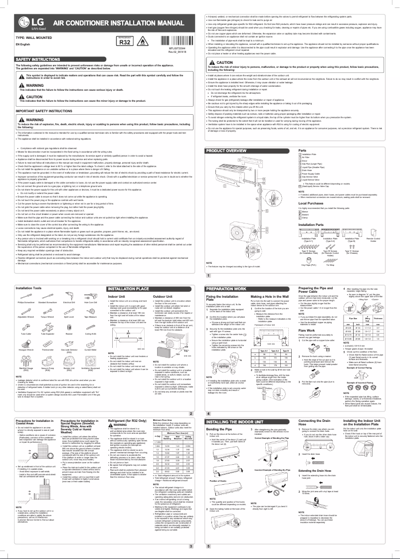 Page 1 of the manual User Manual LG LSNQ12GWYA
