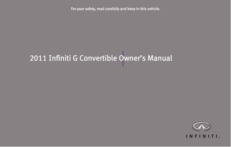 Image de la première page du manuel de l'appareil G Convertible (2011)