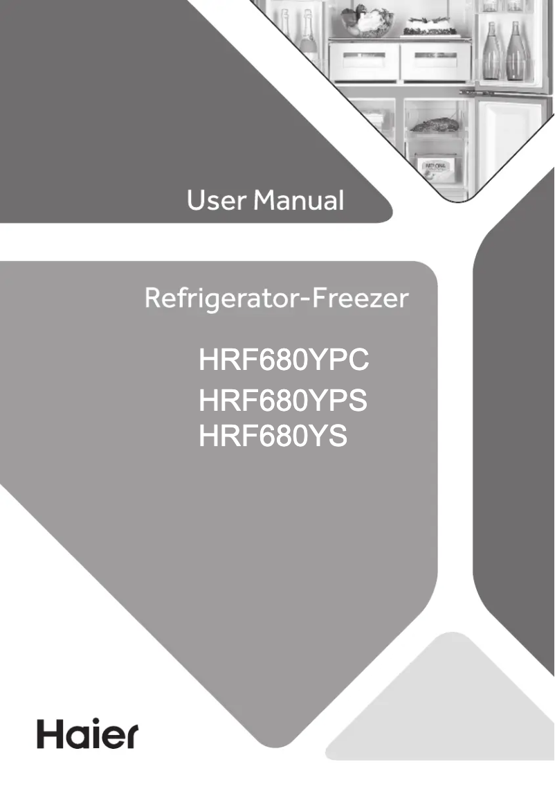 Page 1 de la notice Guide d'installation Haier HRF680YPS