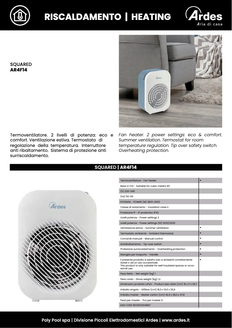 Imagen de la primera página del manual del dispositivo AR4F14