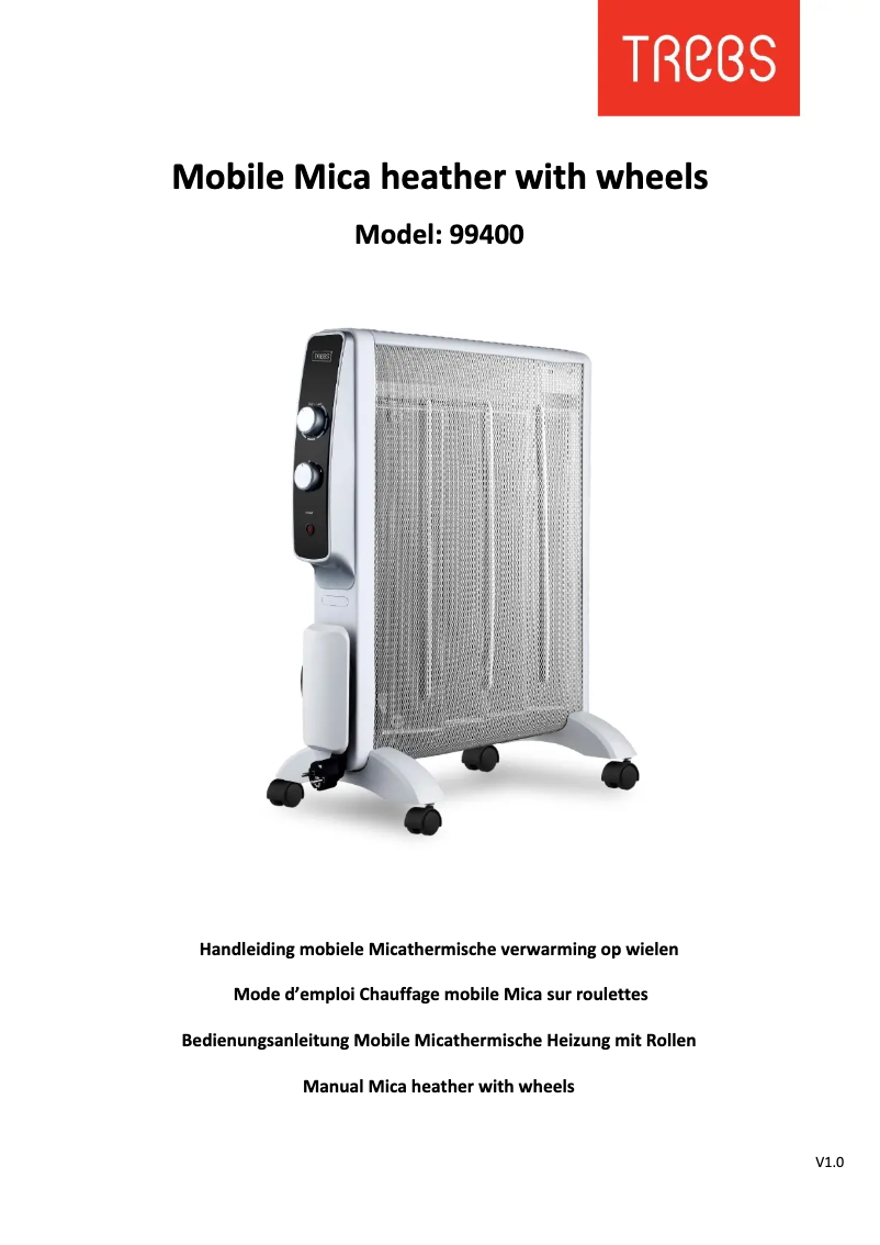 Page 1 de la notice Manuel utilisateur Trebs Mobile Mica 99400