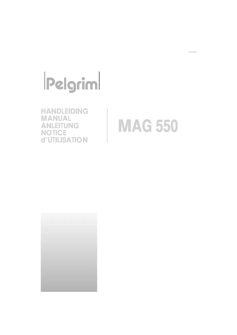 Image de la première page du manuel de l'appareil MAG550