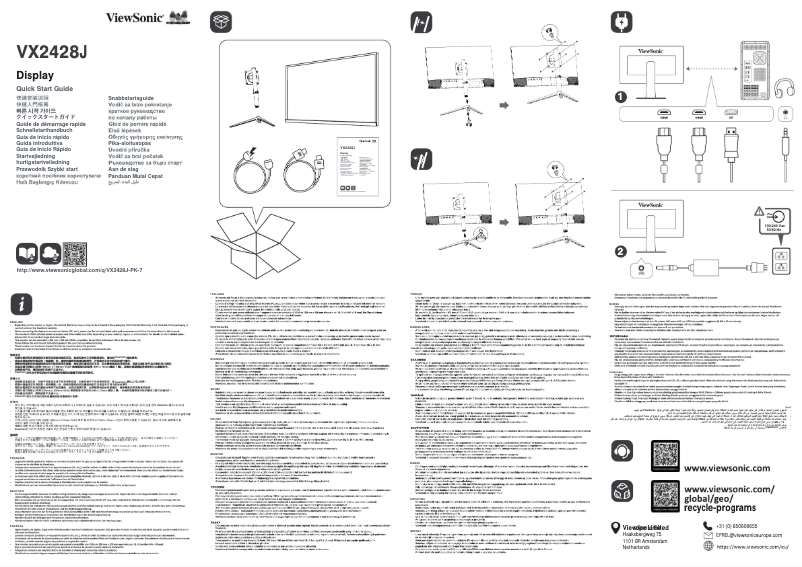 Página 1 del manual Manual de usuario Viewsonic VX2428J-BL-7