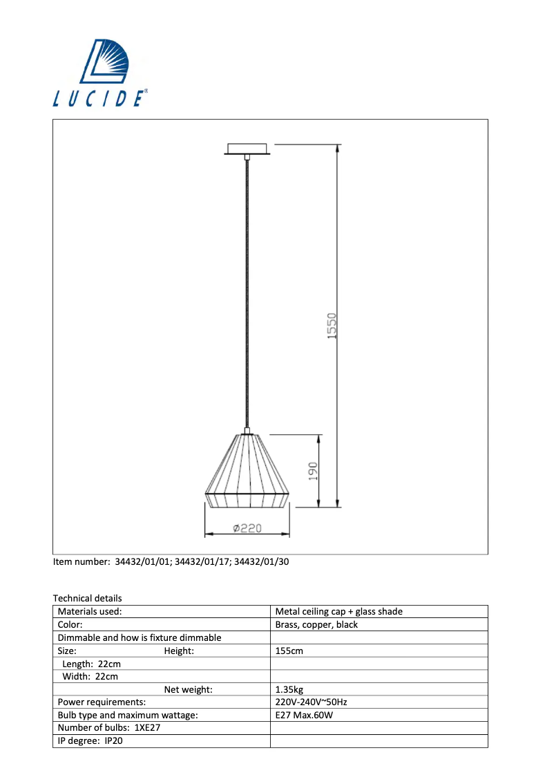 Image de la première page du manuel de l'appareil Lyna 34432/01/17