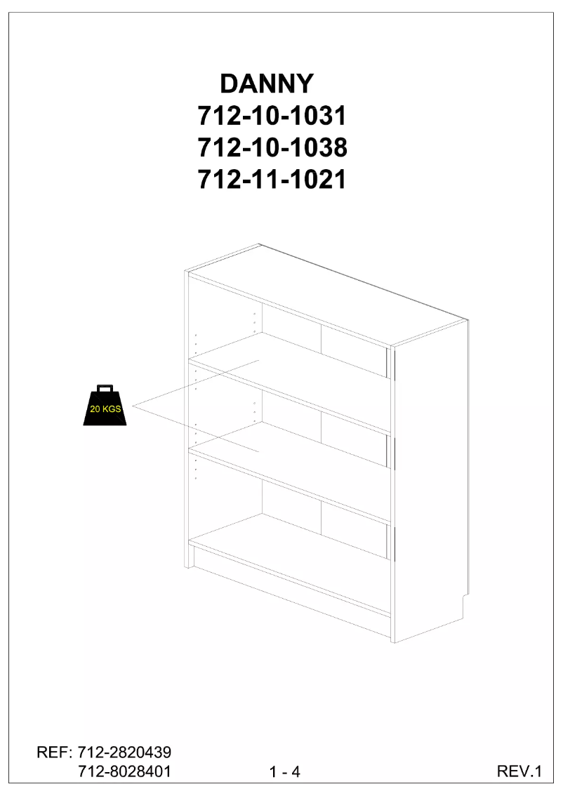 Página 1 del manual Manual de usuario JYSK Danny (80x28x106)