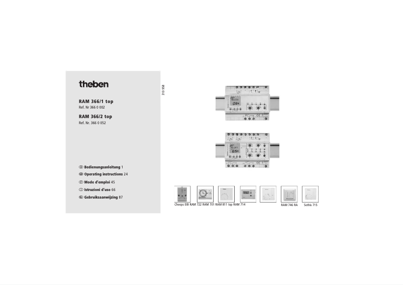 Page n°1 - Manuel utilisateur Theben Ramses 366