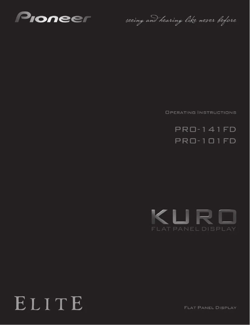 Page 1 de la notice Manuel utilisateur Pioneer PRO-141FD