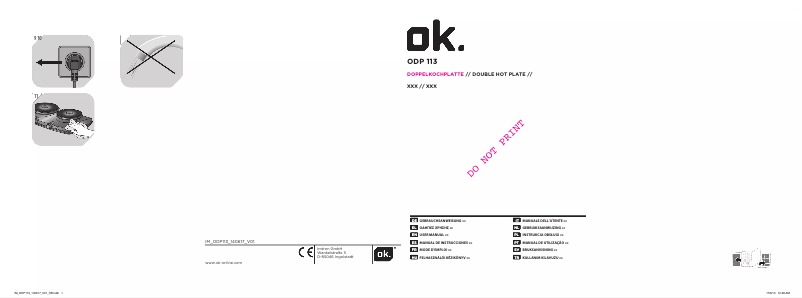 Page n°1 - Manuel utilisateur OK ODP 113