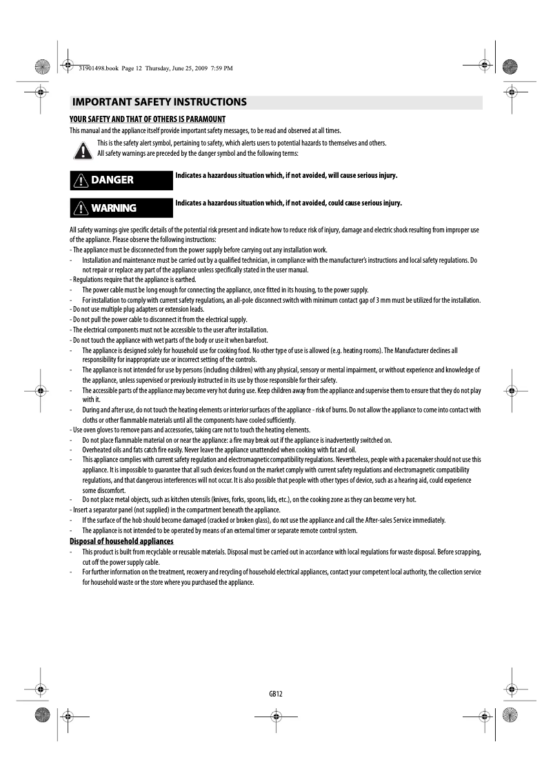 Image de la première page du manuel de l'appareil ACM 754/LX