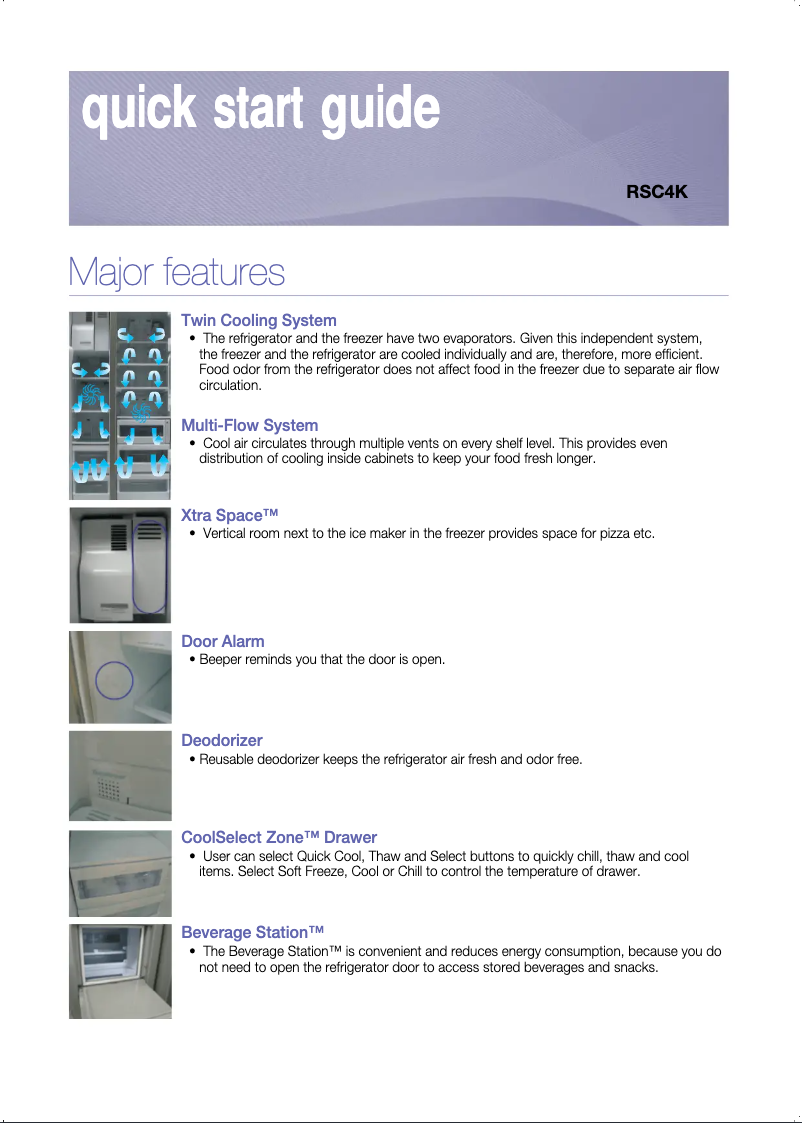 Page n°1 - Manuel utilisateur Samsung RSC4KPSH