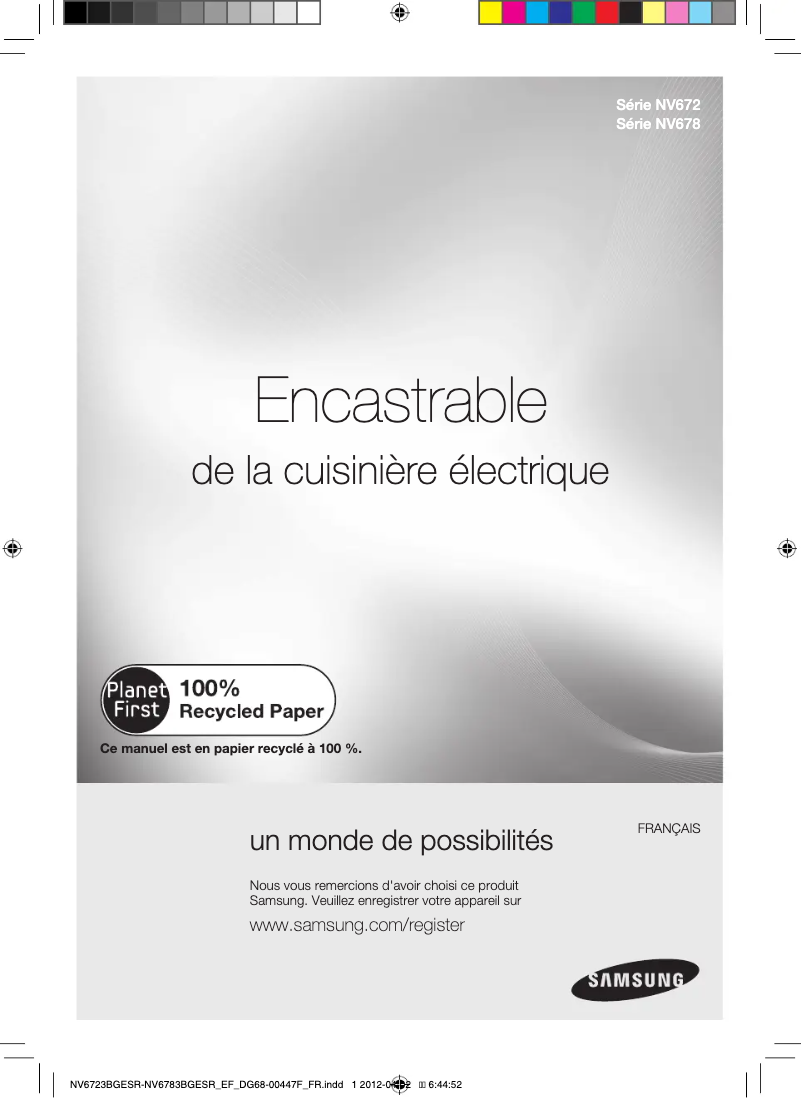 Page n°1 - Manuel utilisateur Samsung NV6787BPZSR