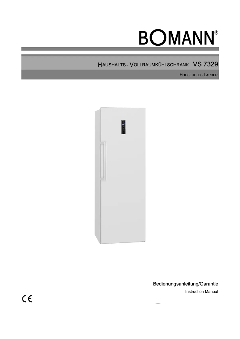 Page n°1 - Manuel utilisateur Bomann VS 7329 IX