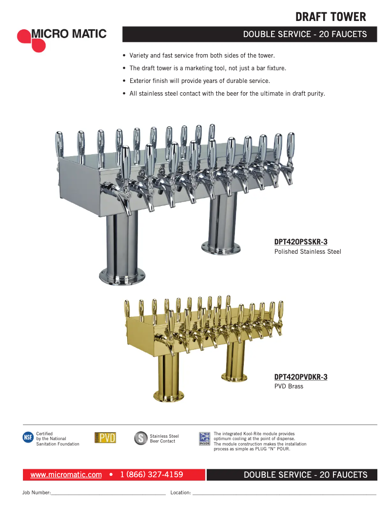 Page n°1 - Manuel utilisateur Micro Matic DPT420KR-3