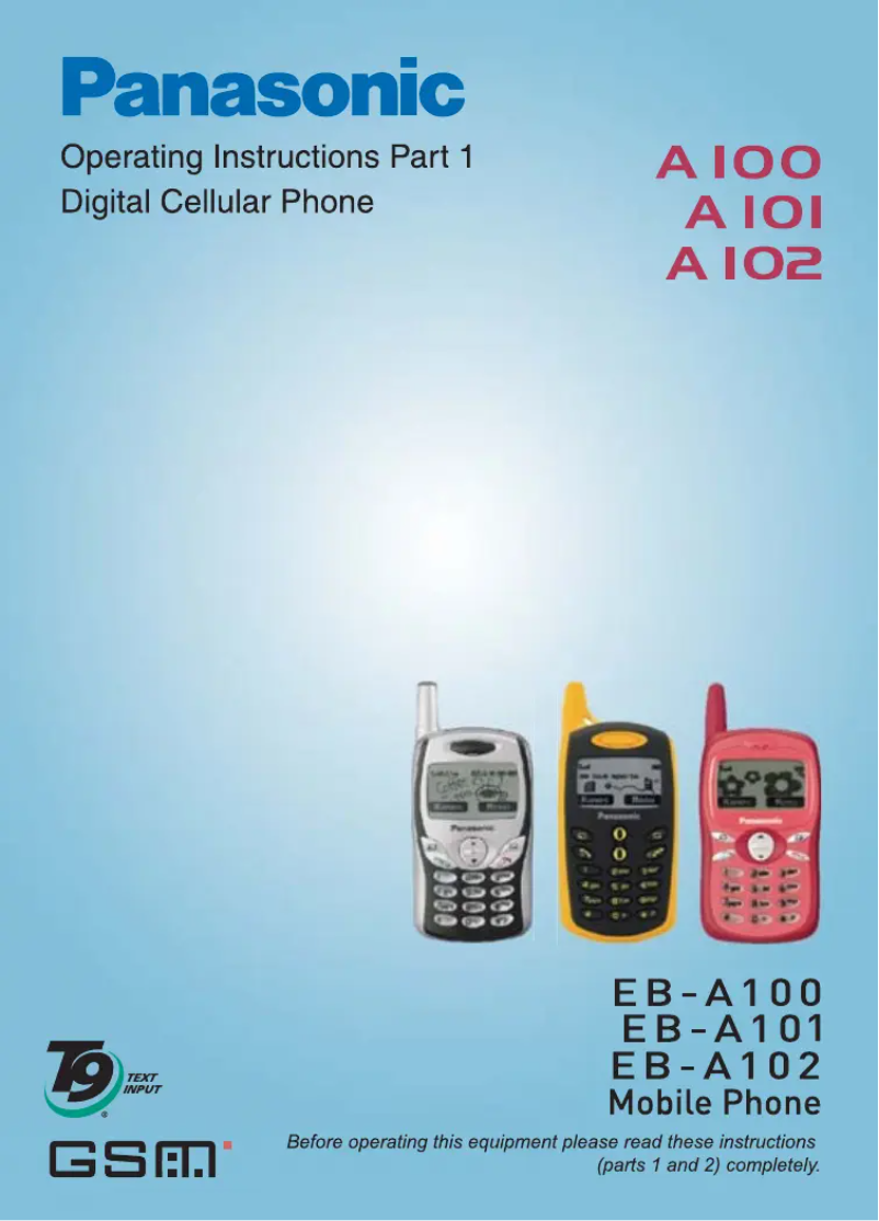Page n°1 - Mode d'emploi Panasonic EB-A102