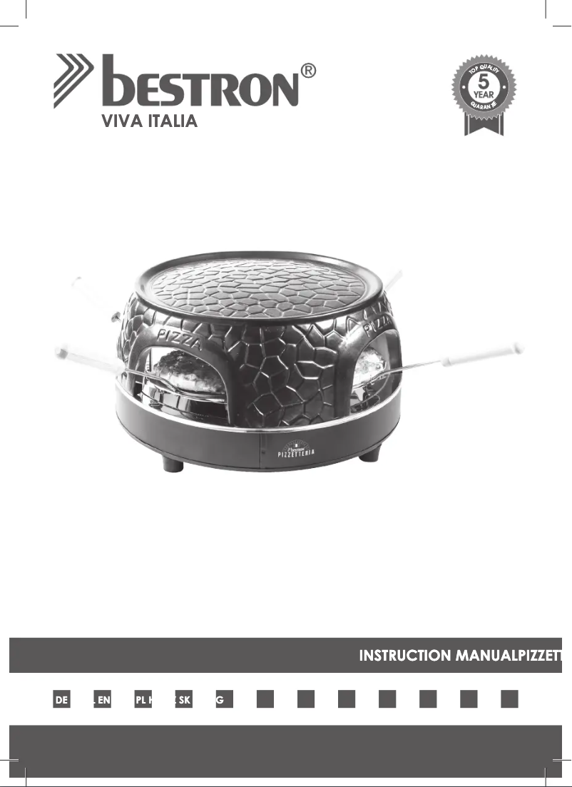 Page n°1 - Manuel utilisateur Bestron Pizzetteria APD400Z