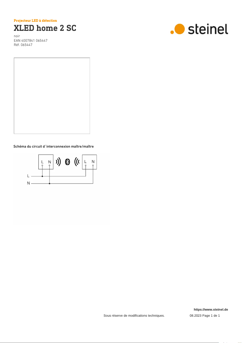 Página 1 del manual Diagrama de cableado Steinel XLED Home 2 SC