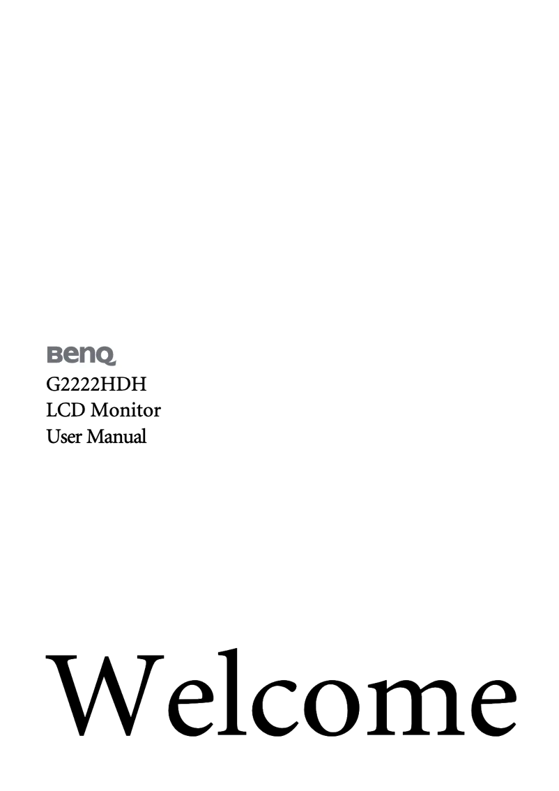 Page 1 de la notice Manuel utilisateur BenQ G2222HDH