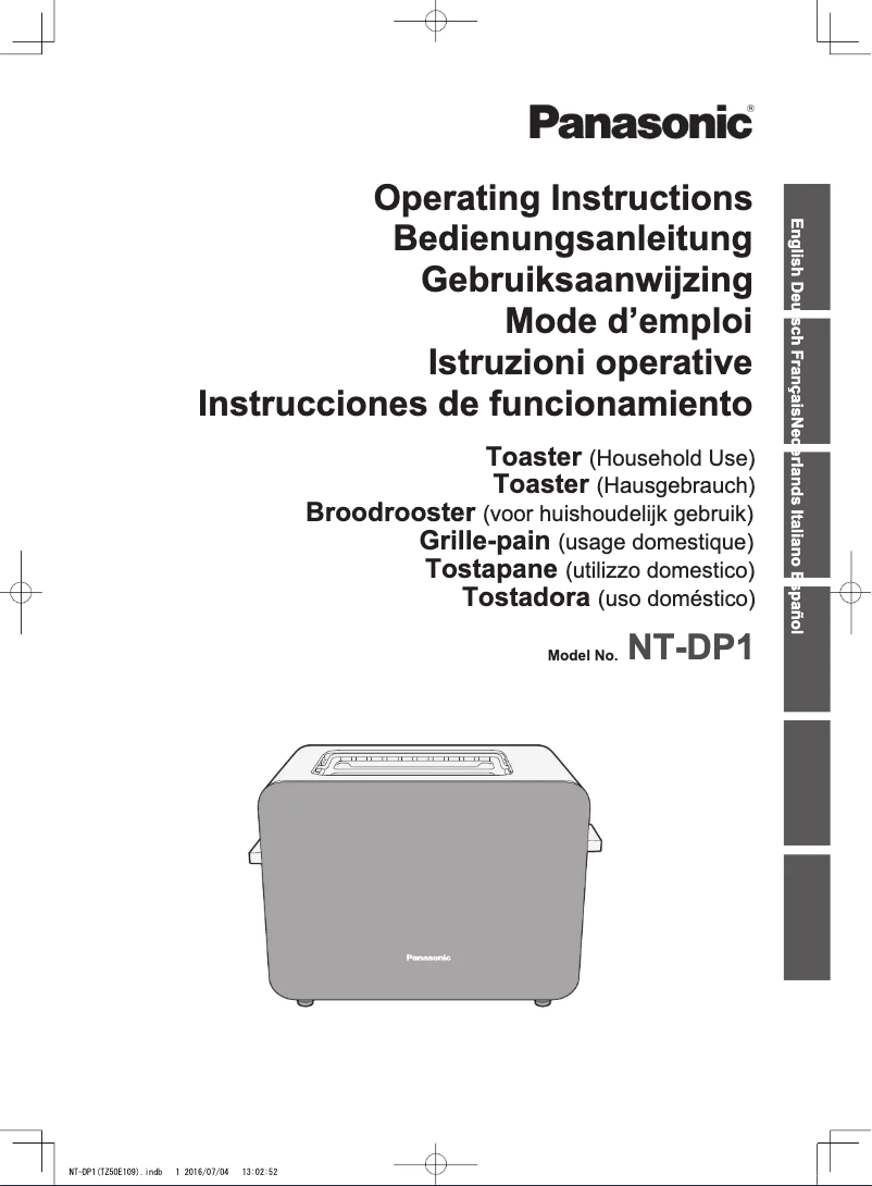 Page 1 de la notice Manuel utilisateur Panasonic NT-DP1