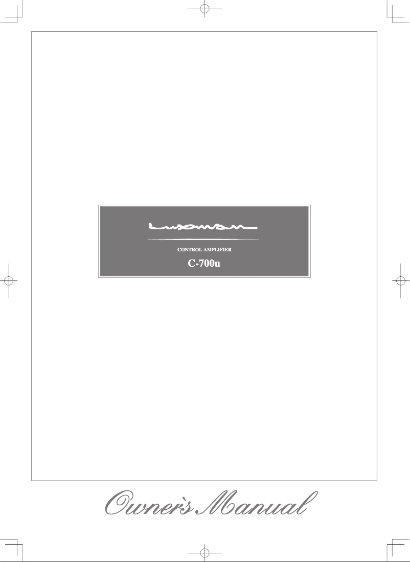 Page 1 de la notice Manuel utilisateur Luxman C-700u