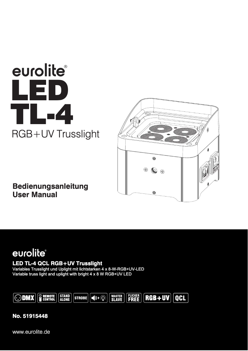 Page n°1 - Manuel utilisateur Eurolite LED TL-4