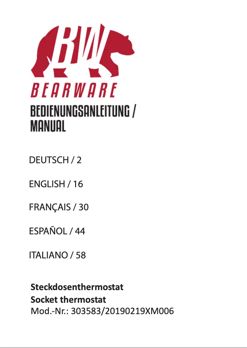 Image de la première page du manuel de l'appareil 303583