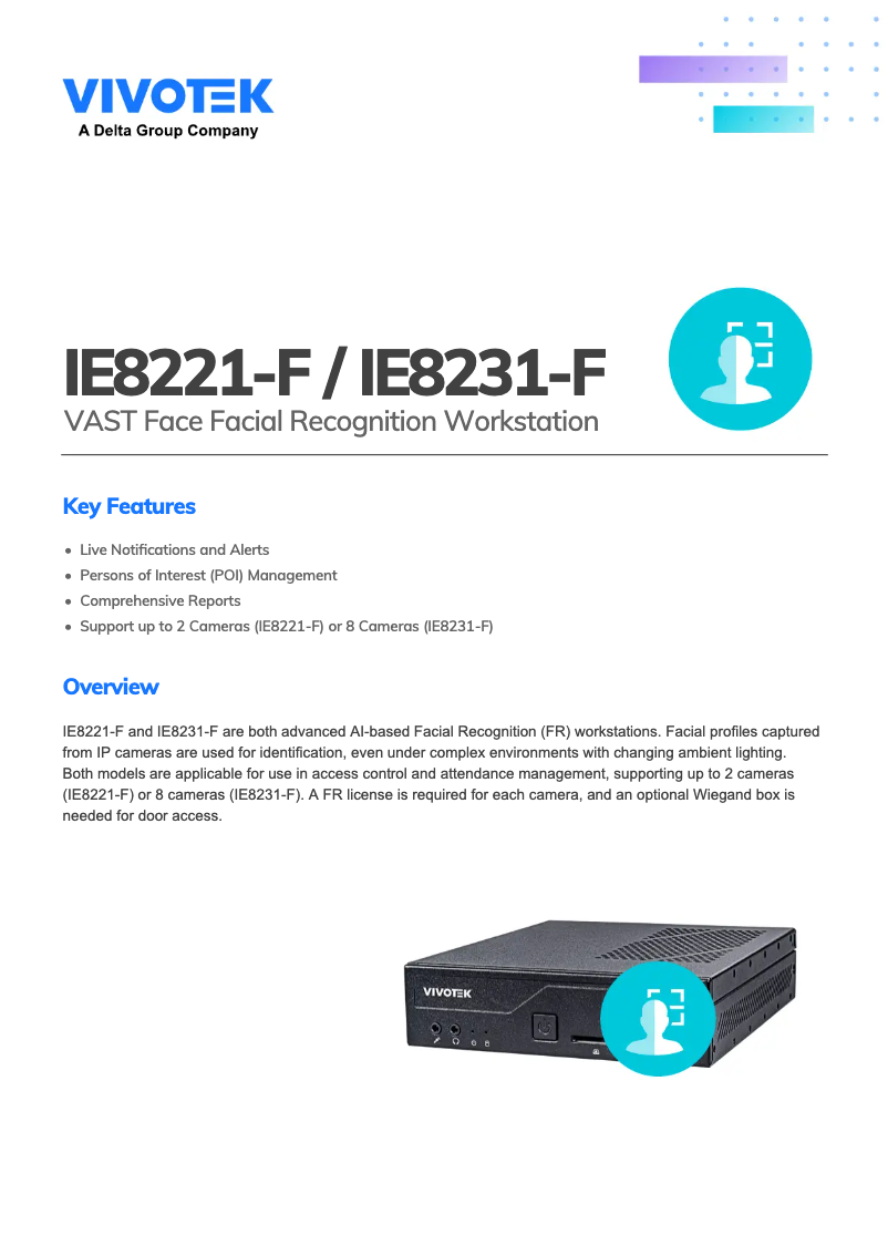 Image de la première page du manuel de l'appareil IE8221-F