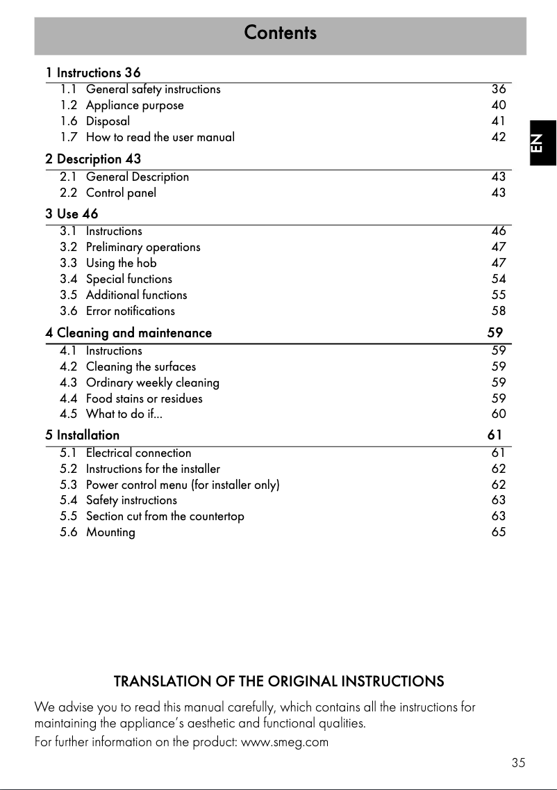 Page n°1 - Mode d'emploi Smeg SIM1643D