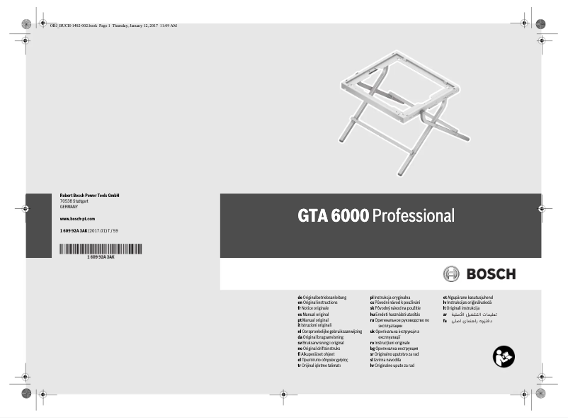 Página 1 del manual Manual de usuario Bosch GTA 6000 Professional