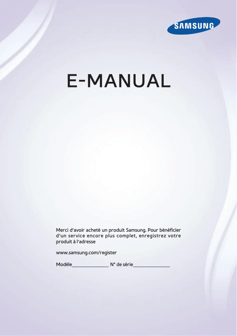 Image de la première page du manuel de l'appareil UA65F8000AR