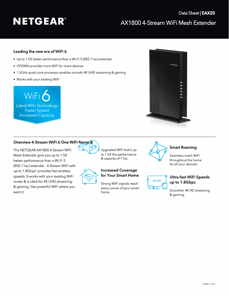 Image de la première page du manuel de l'appareil EAX20