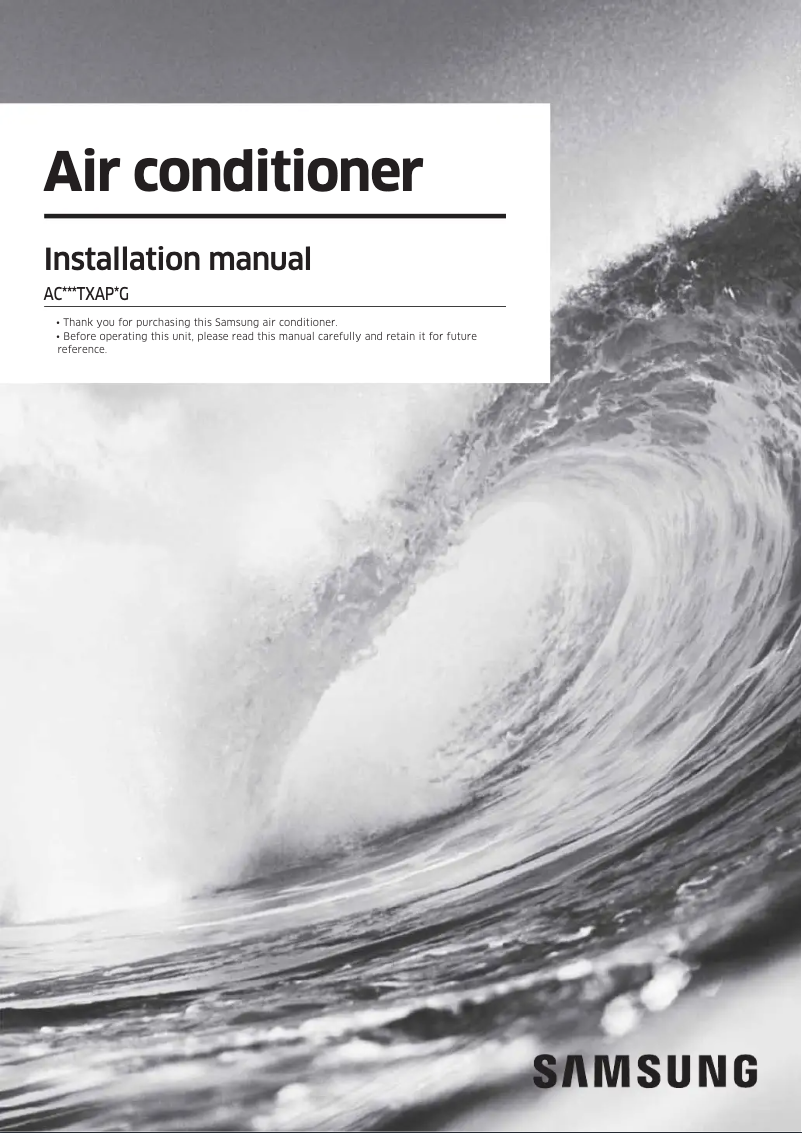 Image de la première page du manuel de l'appareil AC140TXAPKG