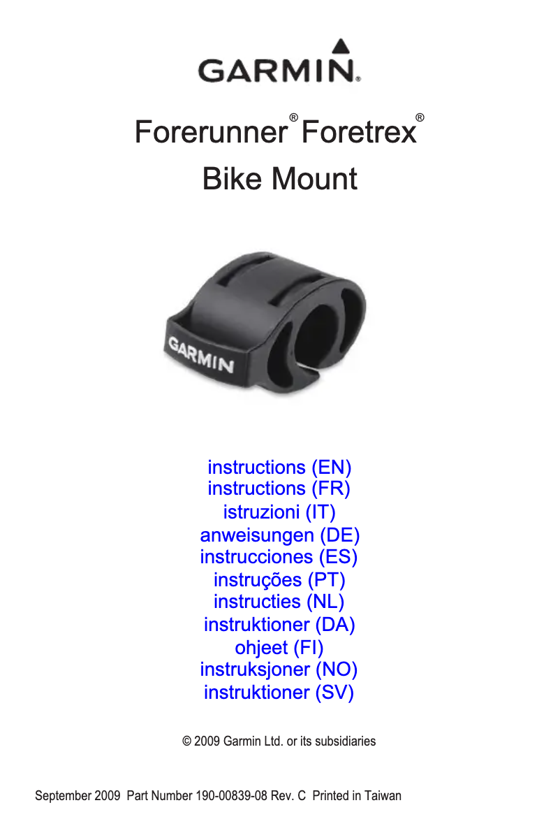 Page 1 de la notice Manuel utilisateur Garmin Forerunner 405CX