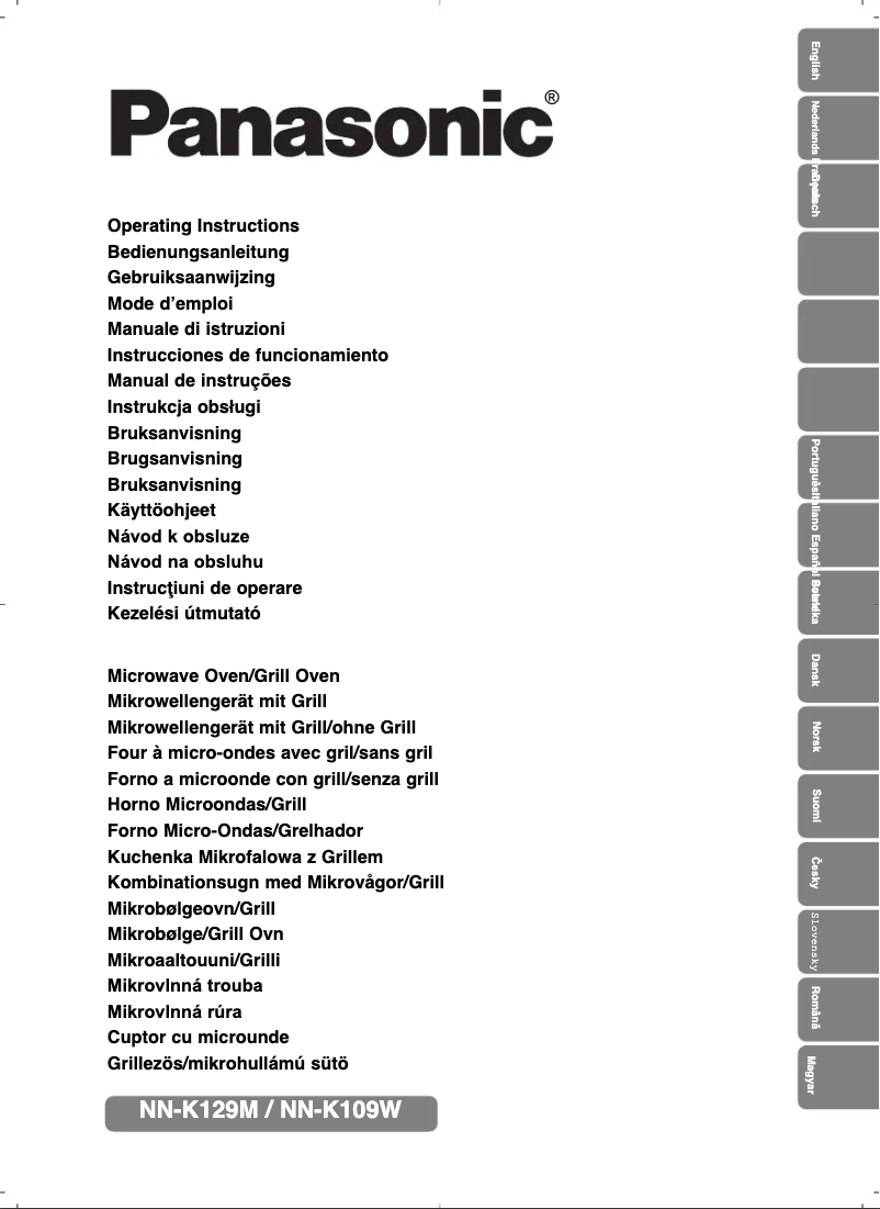 Image de la première page du manuel de l'appareil NN-K129