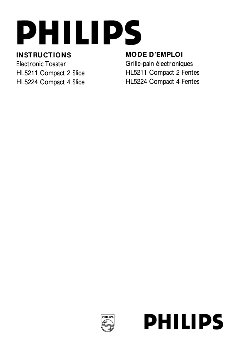 Page 1 de la notice Manuel utilisateur Philips HL5211