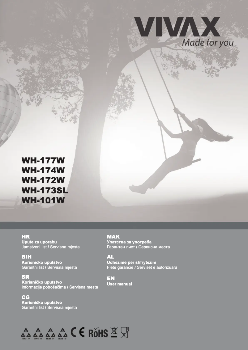 Page 1 de la notice Manuel utilisateur Vivax WH-174W