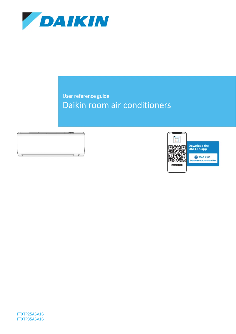 Page 1 de la notice Manuel utilisateur Daikin FTXTP25A5V1B
