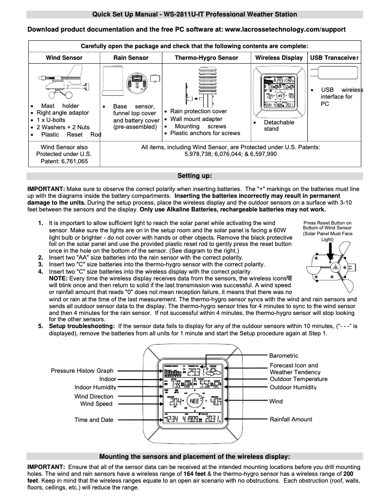 Image de la première page du manuel de l'appareil WS-2811BRN-IT