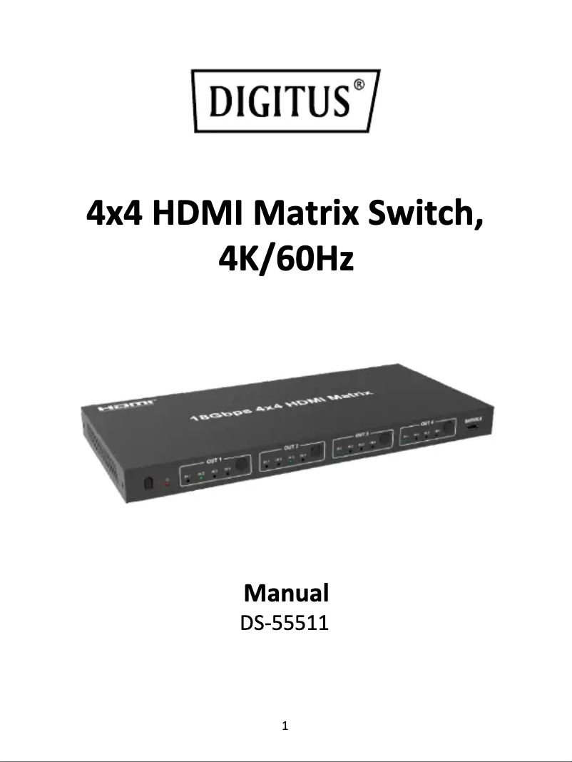 Image de la première page du manuel de l'appareil DS-55511