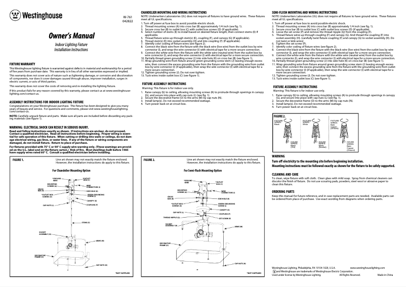 Image de la première page du manuel de l'appareil Bexar 6125700
