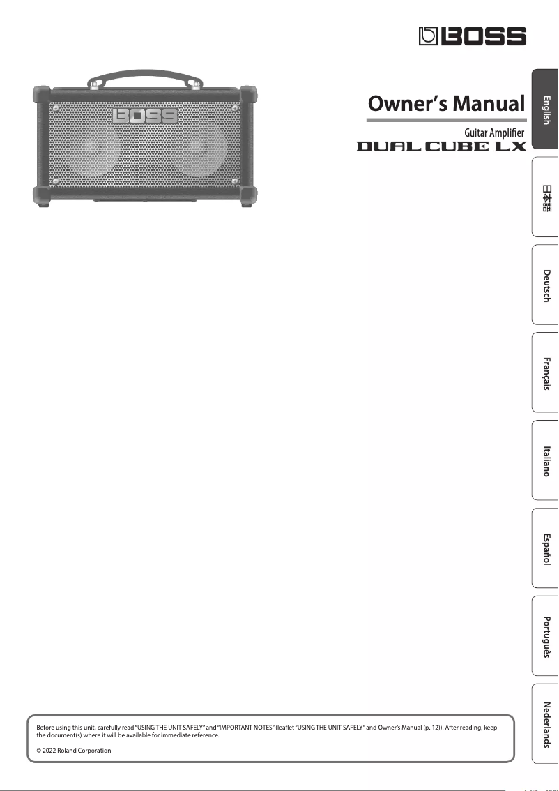 Image de la première page du manuel de l'appareil Dual Cube LX