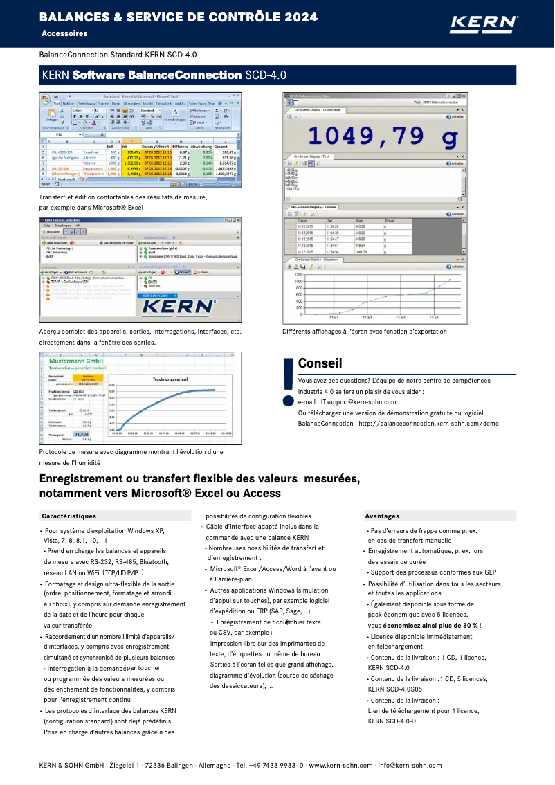 Page 1 de la notice Brochure Kern SCD-4.0