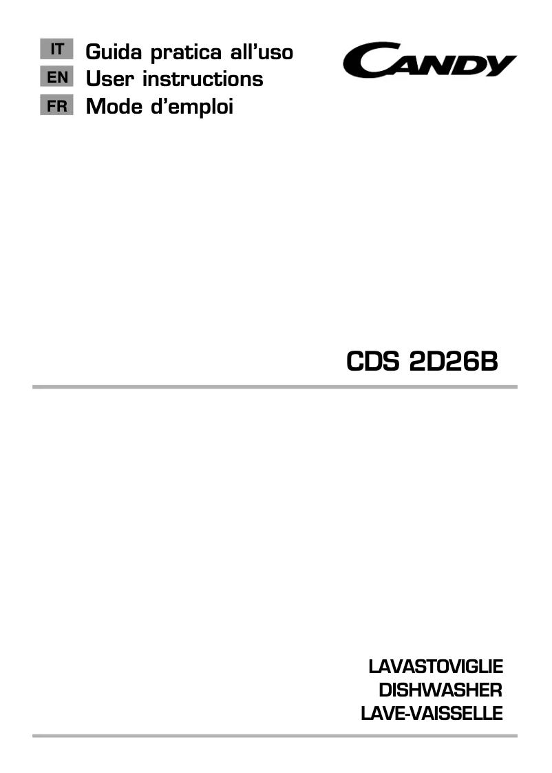Image de la première page du manuel de l'appareil CDS 2D36B